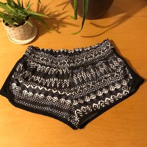 Aeropostale Black & White Running Shorts